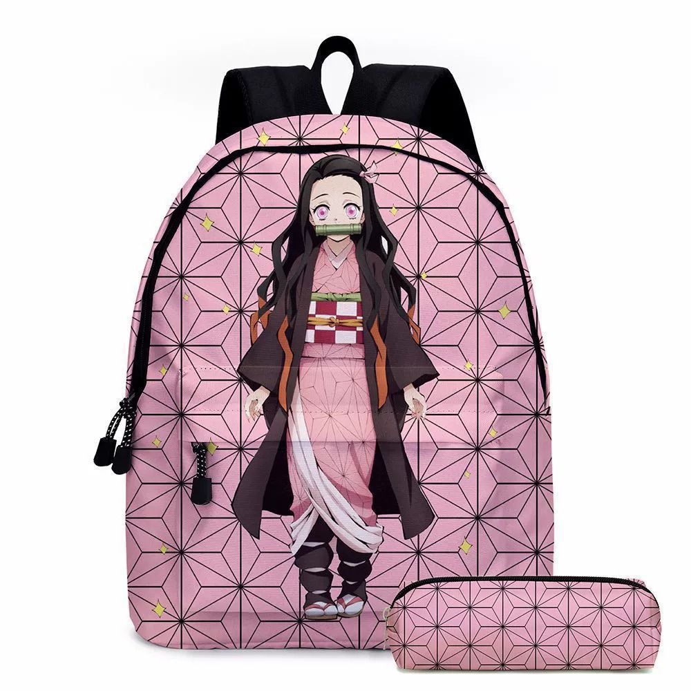 Laptop Accessories Organizer Bag - Anime Demon Slayer Rucksack, Federmäppchen, 2-teiliges