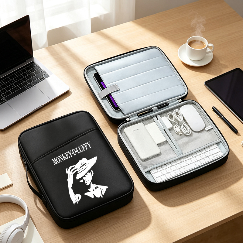 Laptop Accessories Organizer Bag - Neue One Piece Laptop-Hülle, Anime-Cartoon, wasserabweisend,