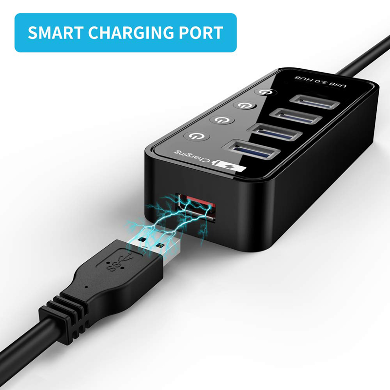 USB Hub 3,0 4 Port Smartphone  – Laptop Lock Cable Bewertung und Preis